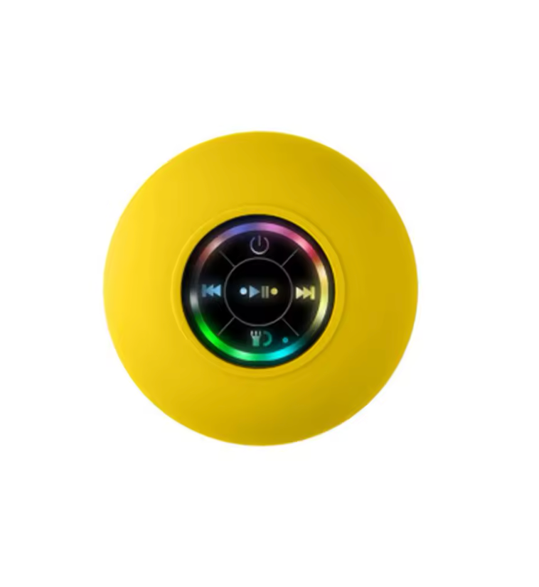 Waterproof Shower Pod Speakers - LED Lights With Suction Cup Attachable To Most Surfaces